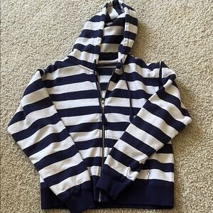 Brandy melville striped zip up